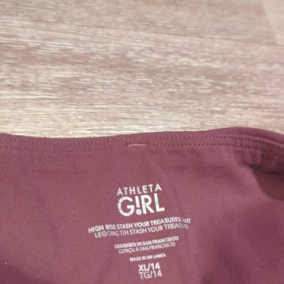 Athleta size 14 high rise stash your treasures tight - Picture 2 of 5